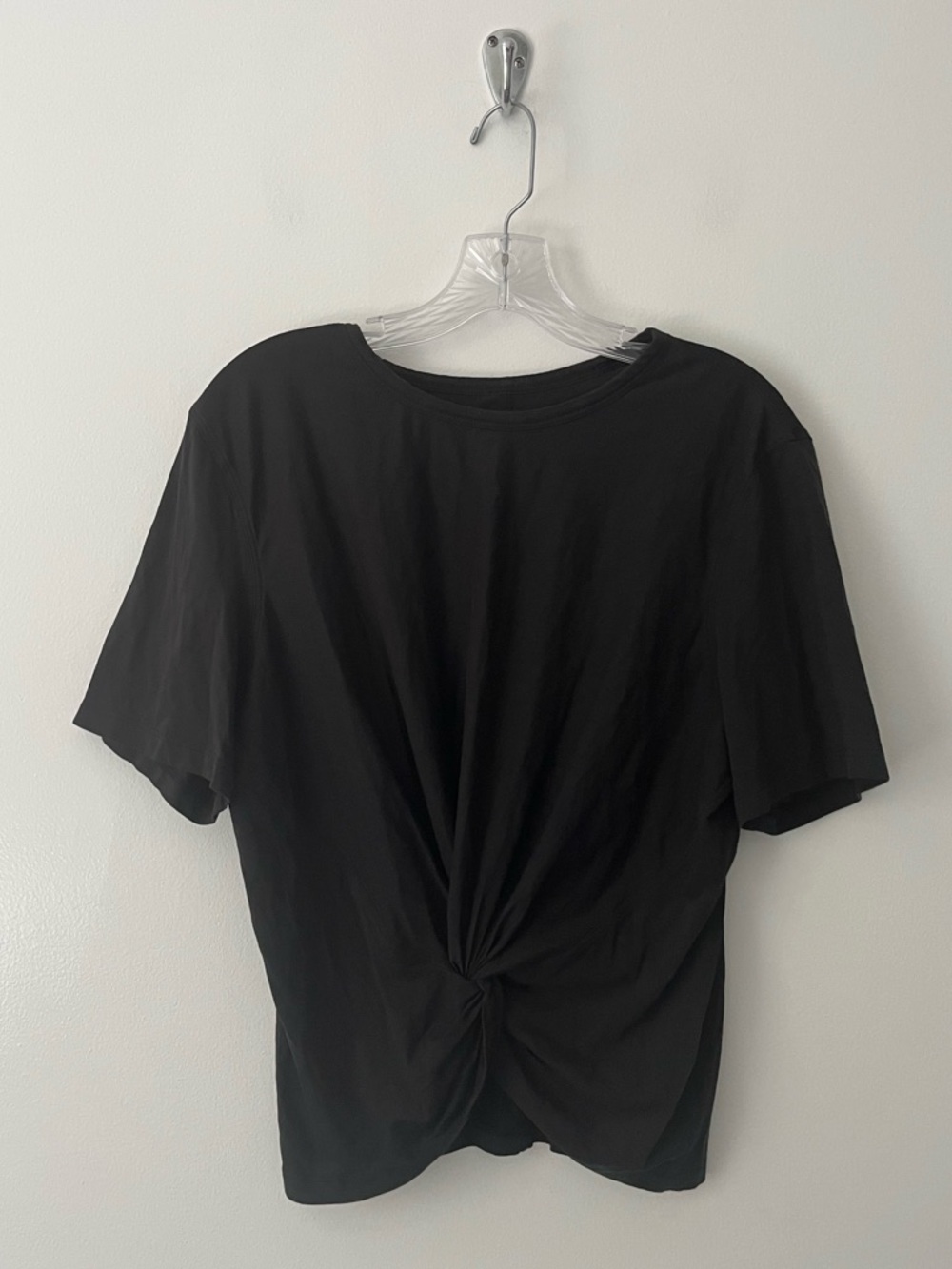 Lululemon Crescent Tee Short Sleeve Knot Tied T Shirt 10 Black